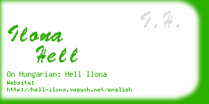 ilona hell business card